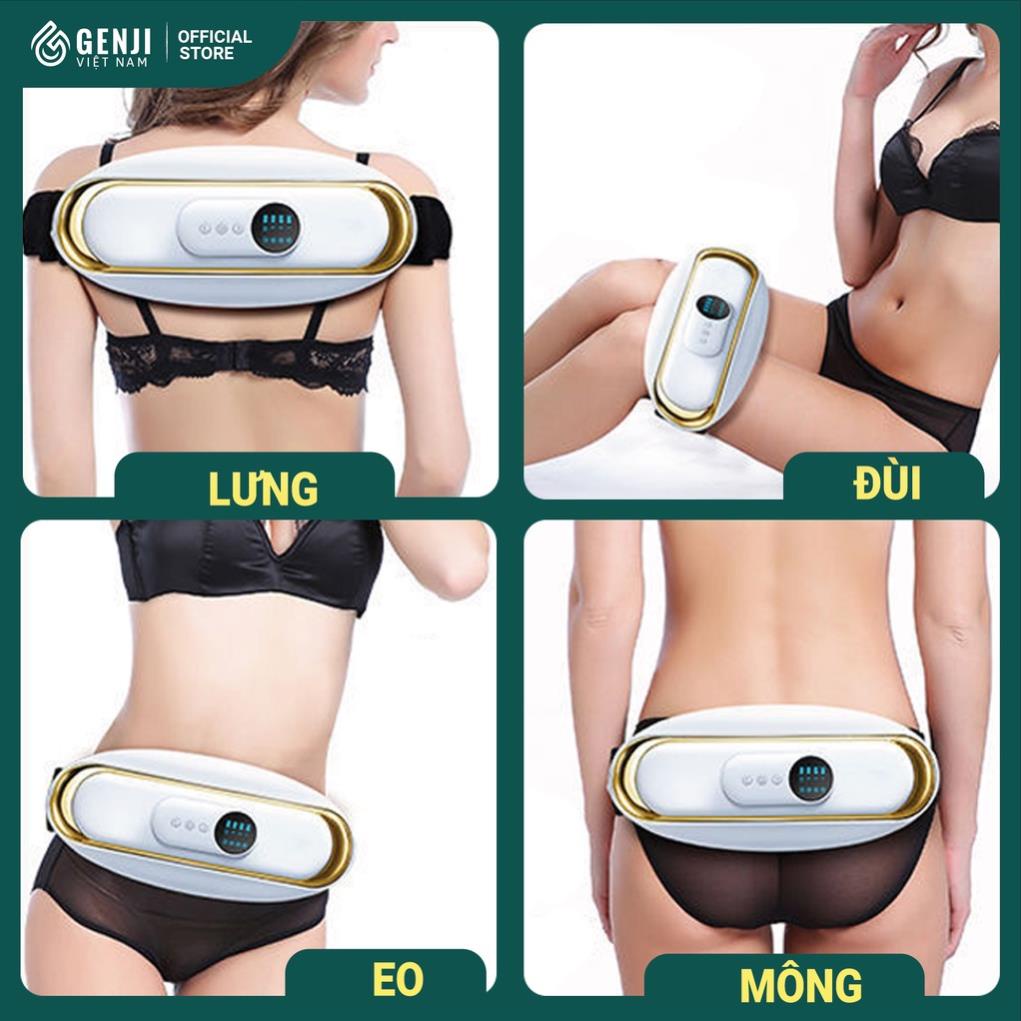 Đai Massage Giảm Mỡ Bụng Nhiệt Hồng Ngoại, Máy Mát Xa Rung Đánh Tan Mỡ Hiệu Quả