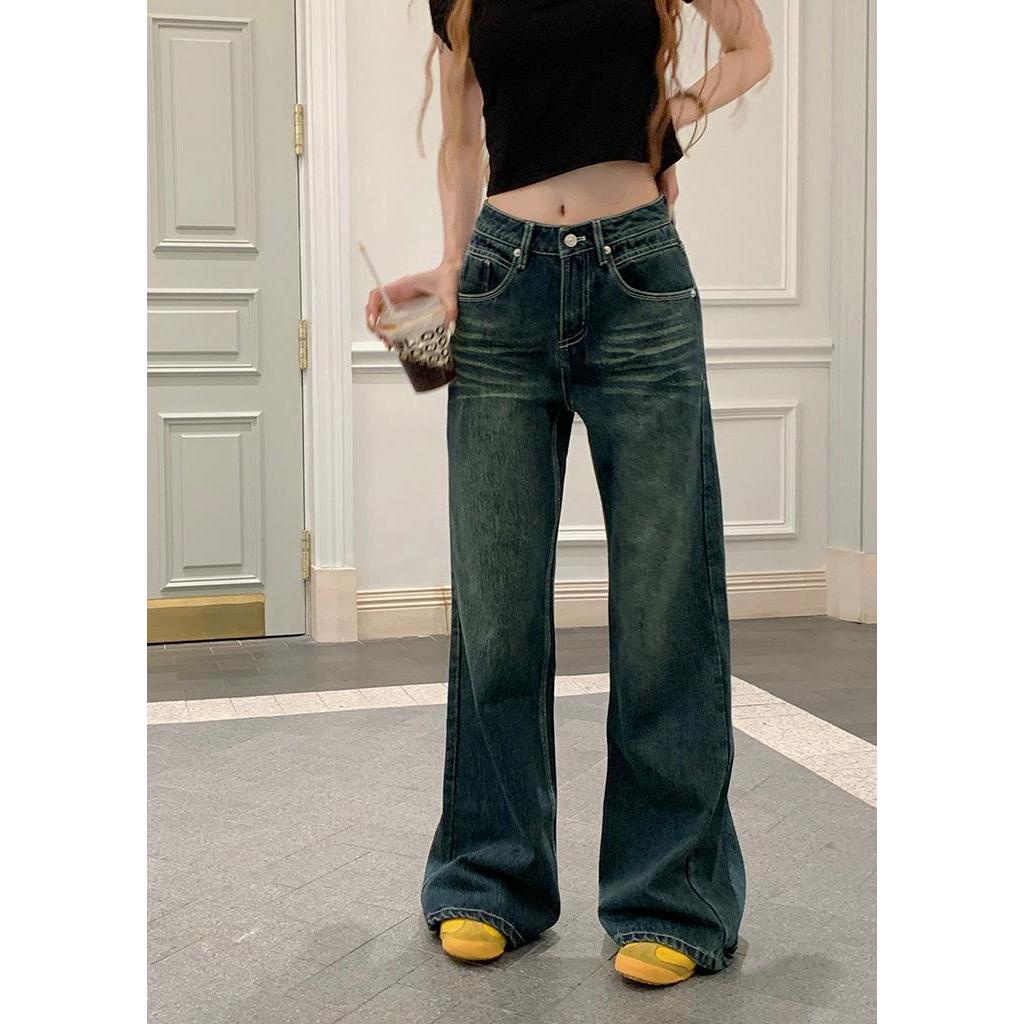 Quần Denim Ống Loe Lưng Cao Thời Trang Sành Điệu 63767