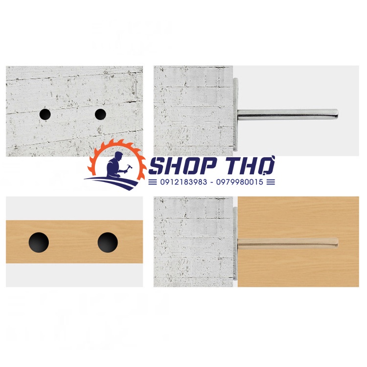 Bas chữ T gắn đợt trang trí chất liệu thép đặc phi 10 và 12mm
