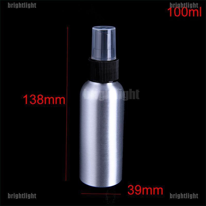 [Bright] 1X30/50/100ml Aluminum Spray Bottle Water Hairdresser Sprayer Hair Salon Make Up [Light]