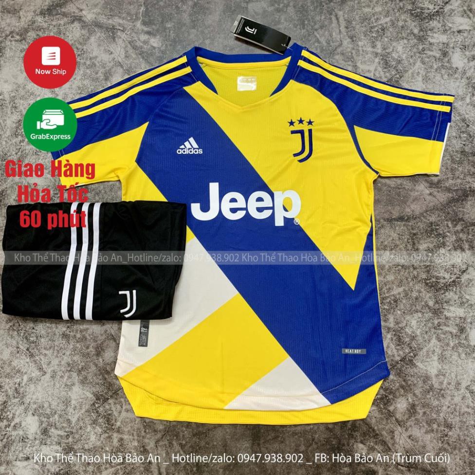 Áo Juventus 2021 Vải Thái màu Vàng Cực Chất phom 43-90kg ་