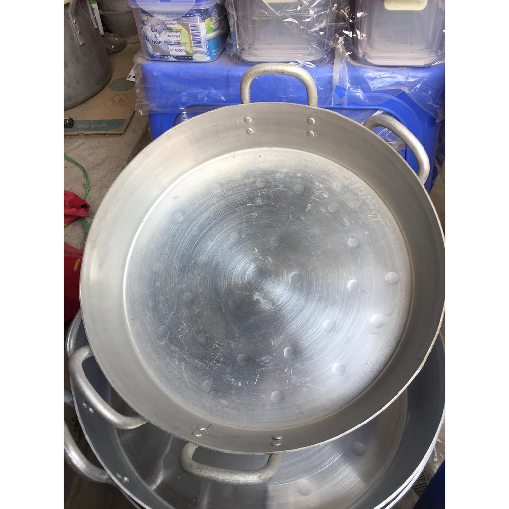 Bán sỉ lẻ Chảo nhôm đáy bằng hai quai đường kính 31-40cm chuyên dùng gia đình