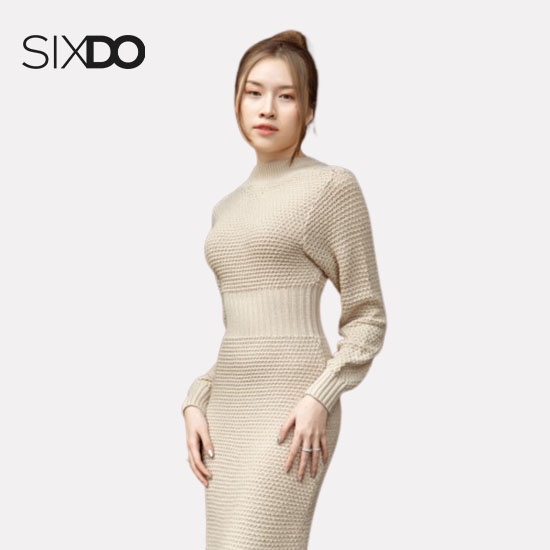 Đầm len be dài 68K95007 SIXDO