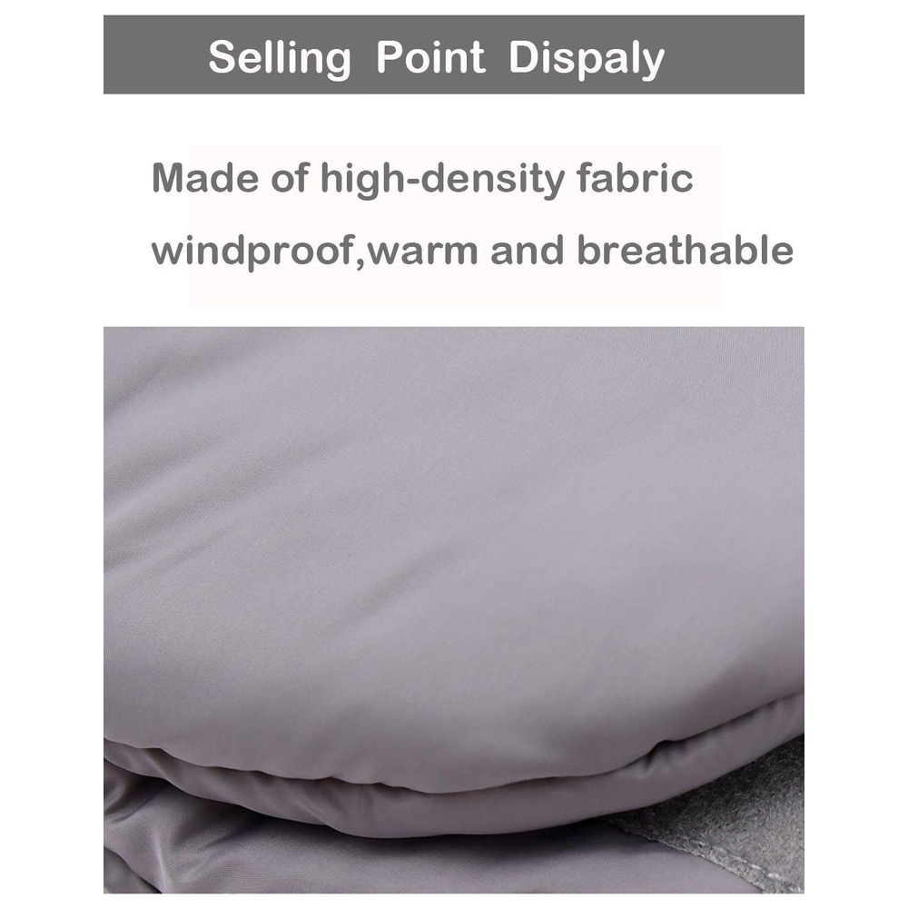 Đệm Lông Cừu Lụa Dày Dặn Giữ Ấm Tay Gắn Xe Đẩy Em Bé Mùa Đông