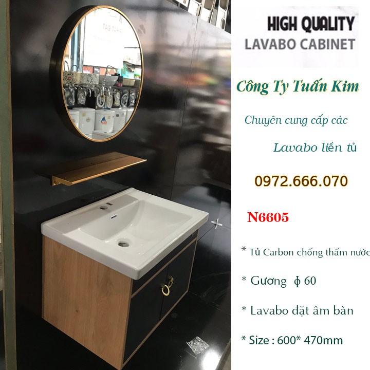 Bộ lavabo và tủ N6605