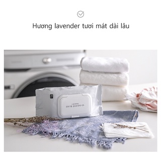 Giấy Thơm Sấy Quần Áo Saengong Hương Lavender Hàn Quốc Hương Lavender (Bịch 80 tờ) - K2V Shop