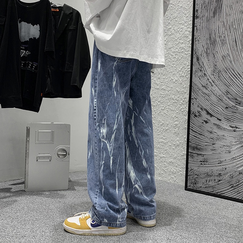 ✦ AFFLIGA ✦Quần jeans ống rộng phong cách retro Hàn quốc cho nam