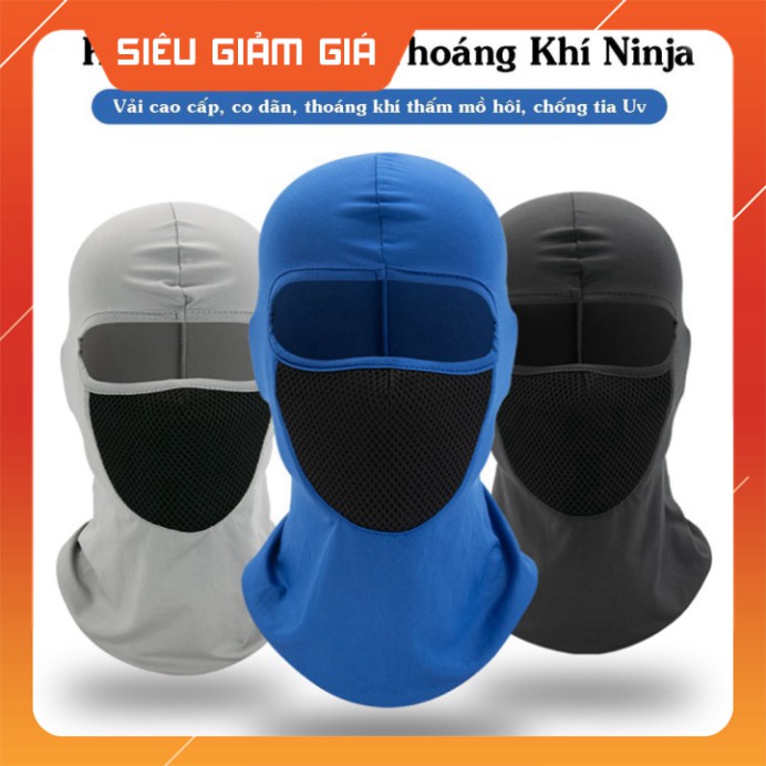 GIÁ SỈ- Khăn Phượt Trùm Đầu Ninja Điều Hòa X2 Cao Cấp - Mặt Nạ Chống Nắng, Chống Tia Uv Đa Năng Đi Xe Máy, Câu Cá, Chơi