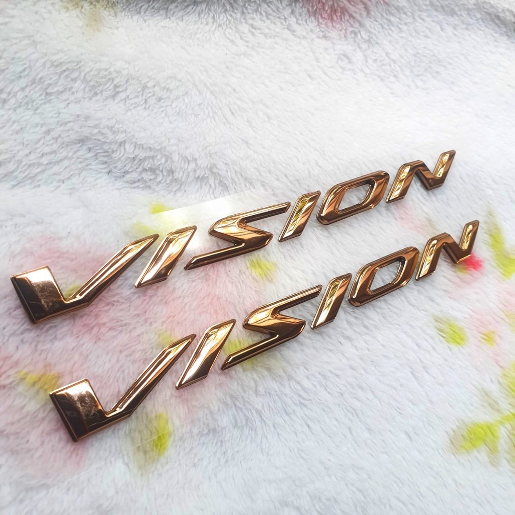 TEM VISION 2020 CHỮ NỔI MÀU VÀNG ĐỒNG HÀNG CAO CẤP SIÊU NÉT