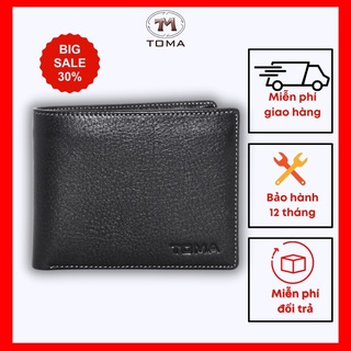 Ví nam TOMA cao cấp chất liệu da bò thật kiểu dáng ví nam Hàn Quốc