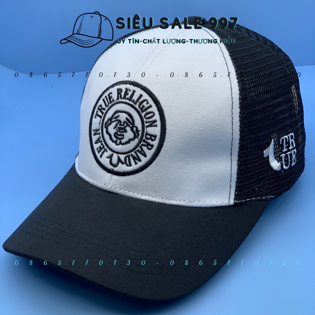 MŨ LƯỠI TRAI PHỐI LƯỚI ÔNG ĐỊA LOGO TRÒN 2 MÀU ĐỎ,ĐEN CAO CẤP ĐẸP