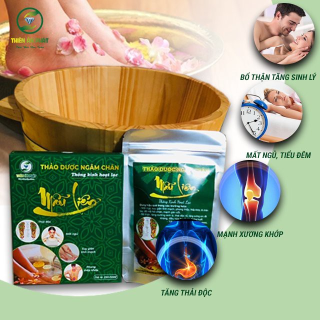 Ngâm chân thảo dược Mẫu Liên Mất ngủ tiểu đêm xương khớp mồ hôi chân tay thải độc tăng đề kháng - Thiên Ân Phát Official
