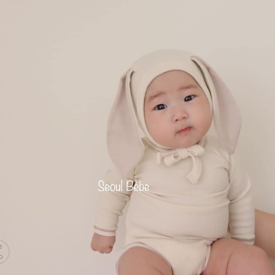 Bộ bodysuit thỏ tai dài bộ thỏ tai dài Peekaboo