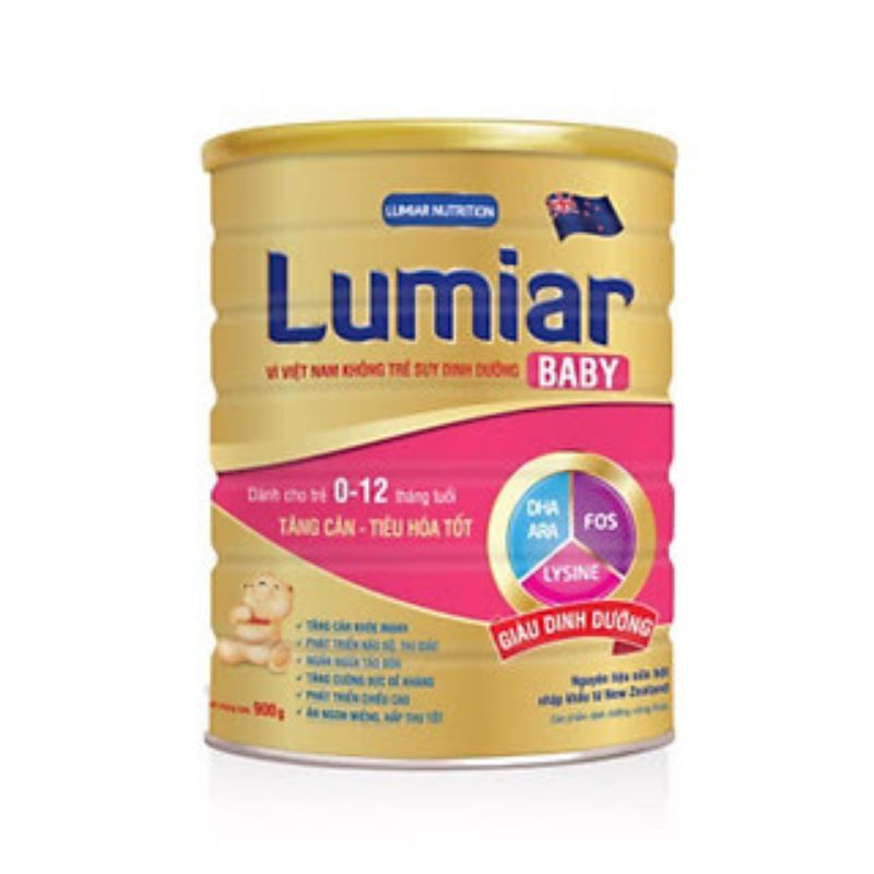 Sữa bột Lumiar Baby 900g - sản phẩm dành cho trẻ tăng cân, tiêu hoá tốt&lt;br&gt;