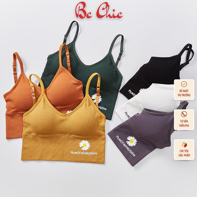 Áo Bra Nữ , Áo Lót Nữ gân tăm họa tiết hoa cúc tôn vòng một gợi cảm mã Bra B606 BC_CHIC LINGERIE