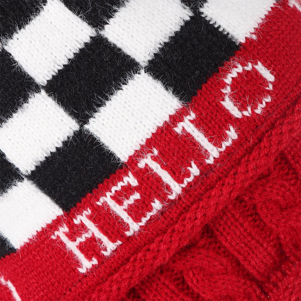 Set Mũ Len + Khăn Choàng Cổ + Khăn Choàng Cổ Dệt Kim Dày Dặn Thời Trang Mùa Đông Cho Nữ