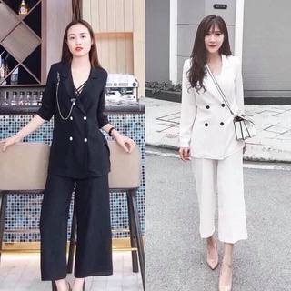 SET ÁO VEST BIGSIZE KÈM QUẦN ỐNG RỘNG