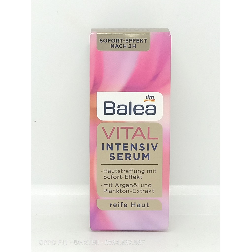 Serum Chống lão hóa, Giảm nám Balea Vital Intensiv