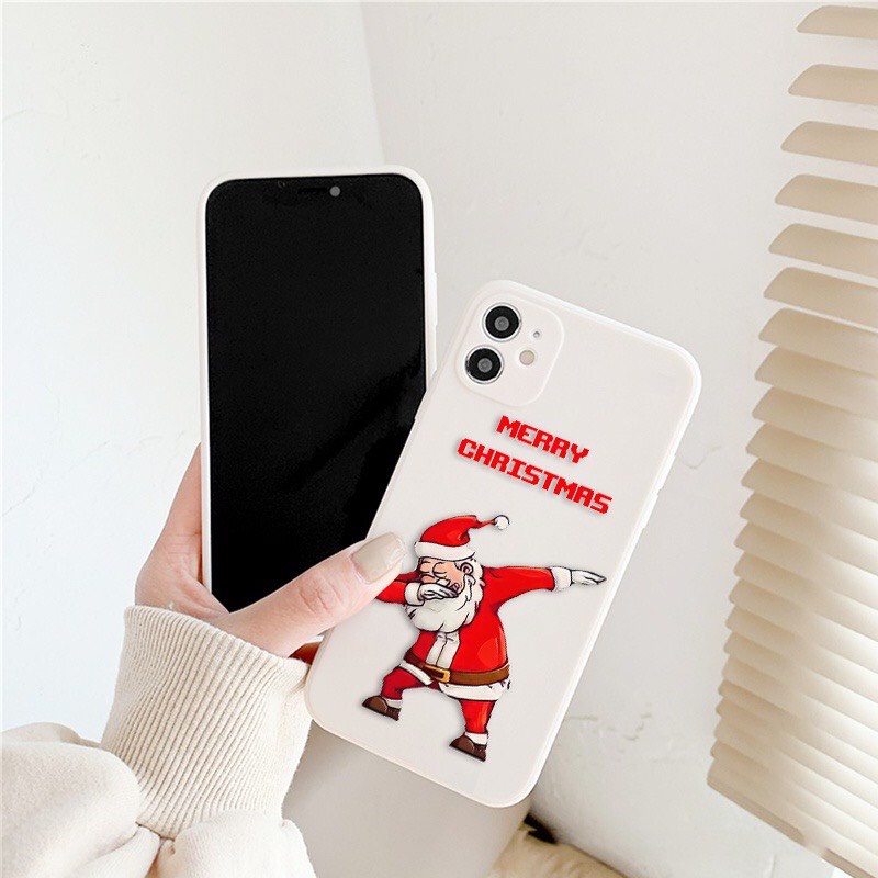 Ốp lưng iphone hình ông già noel giáng sinh Merry Christmas M05 cạnh vuông 7plus/8plus/x/xs/xsmax/11/12/13/14/promax