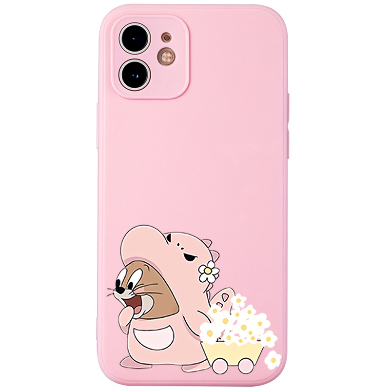 Ốp lưng JURSUE hoạt hình cặp đôi dễ thương đẹp ngộ nghĩnh mềm Cho iPhone 13 12 11 Pro Max SE 2020 X XR XS 8 7 ip 6S 6 Plus kute XYH624