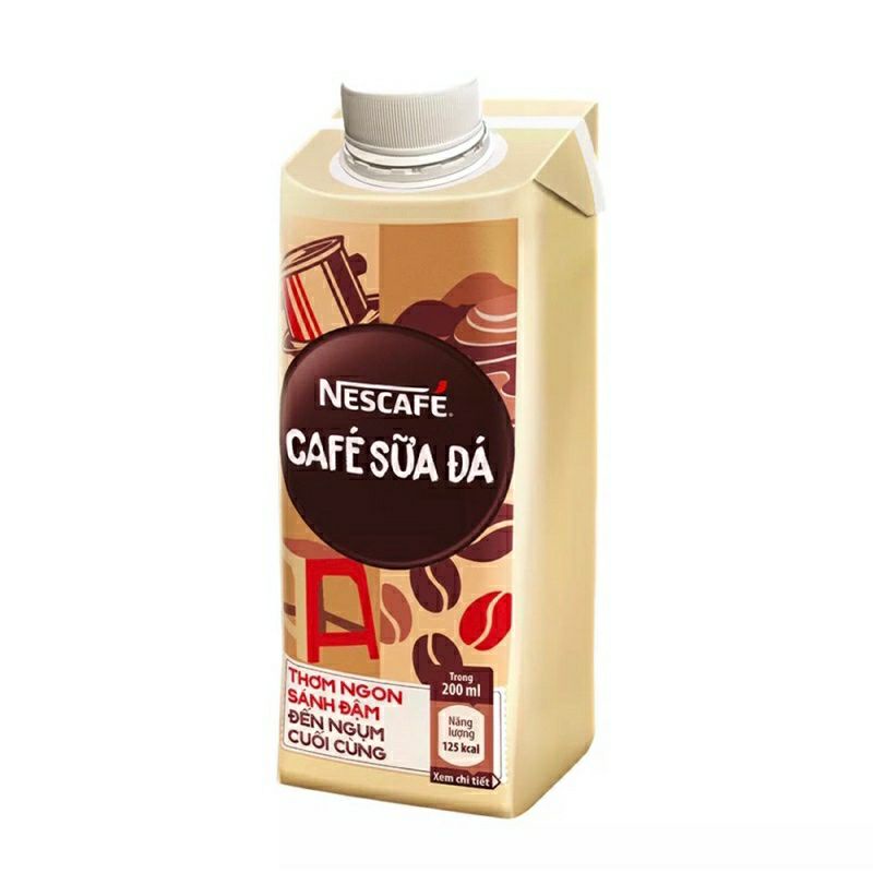 (hsd 8/2022)Nescafe Cà phê sữa đá uống liền hộp 200ml