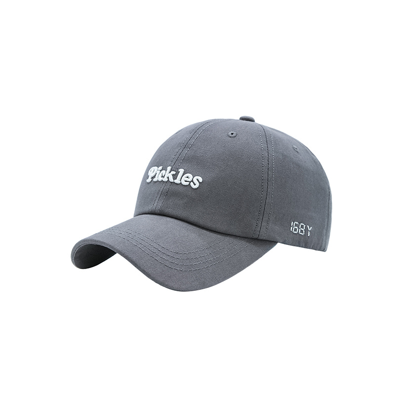 Mũ lưỡi trai thêu chữ màu trơn phong cách cổ điển đơn giản thời trang cho nam và nữ