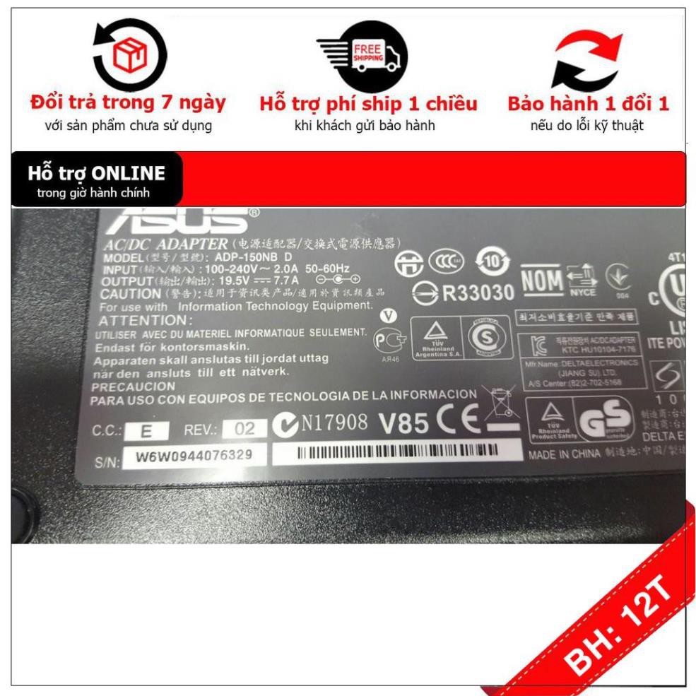 [BH12TH] ⚡️[Sạc zin]Sạc laptop Asus 19.5V - 7.7a - 150W ZIN