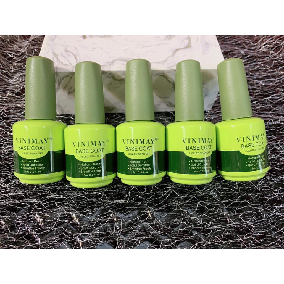 Sơn gel vinimay chính hãng 15ml,liên kết Base top cứng móng top lì kiềm dầu giọt nước top loang  top cường lực vinimay
