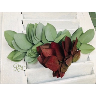 Set 10 nhánh lá Hồng giấy mĩ thuật