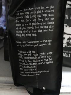 CÀ PHÊ CHỒN ĐEN,500 G.