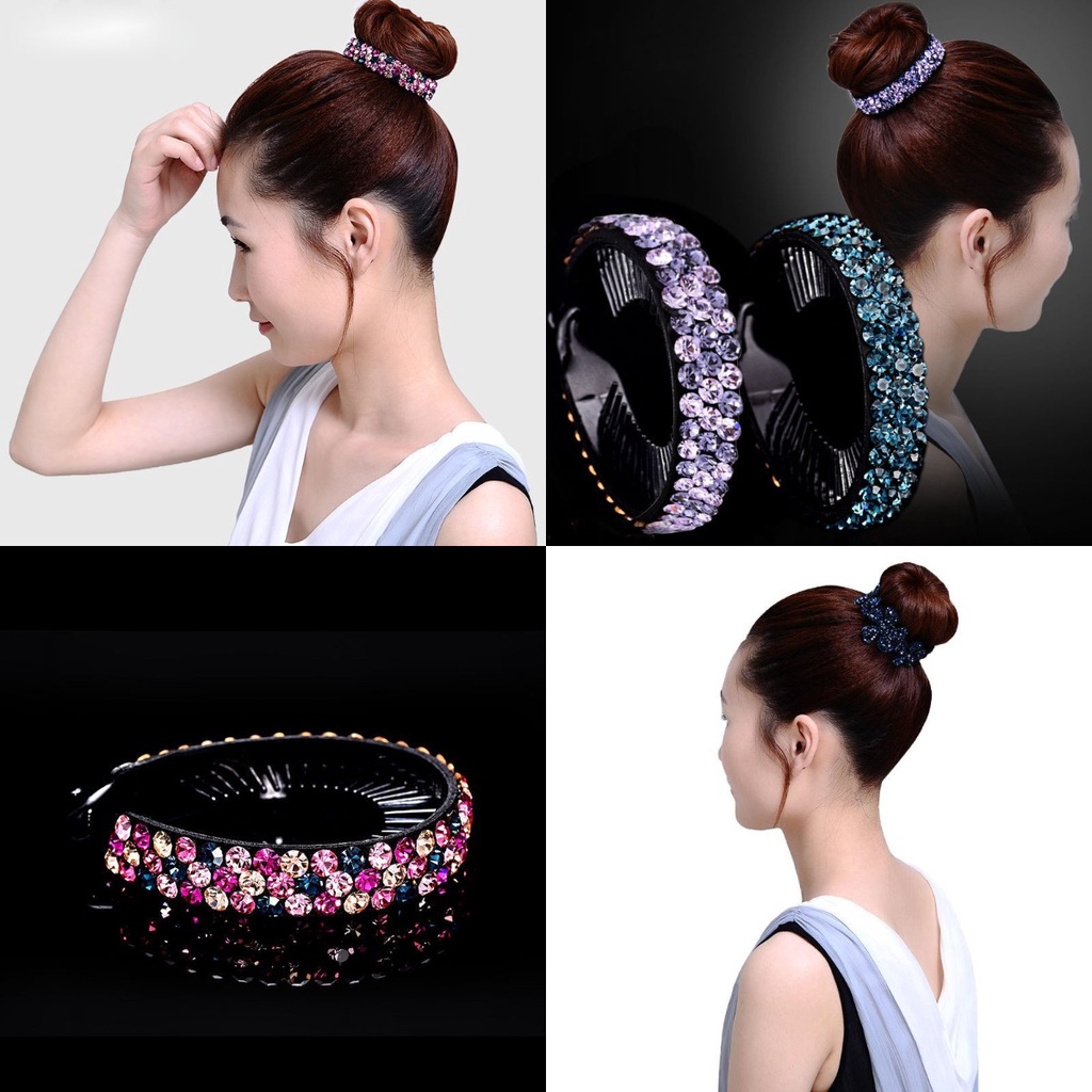 Kẹp Tóc Hình Hoa Đính Đá Phong Cách Hàn Quốc Cho Nữ