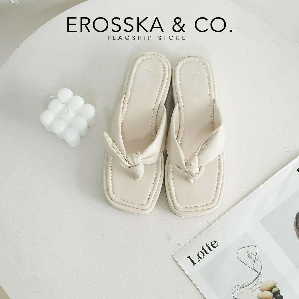 Erosska - Dép kẹp bánh mì quai gút thời trang cao 3cm _ SB017