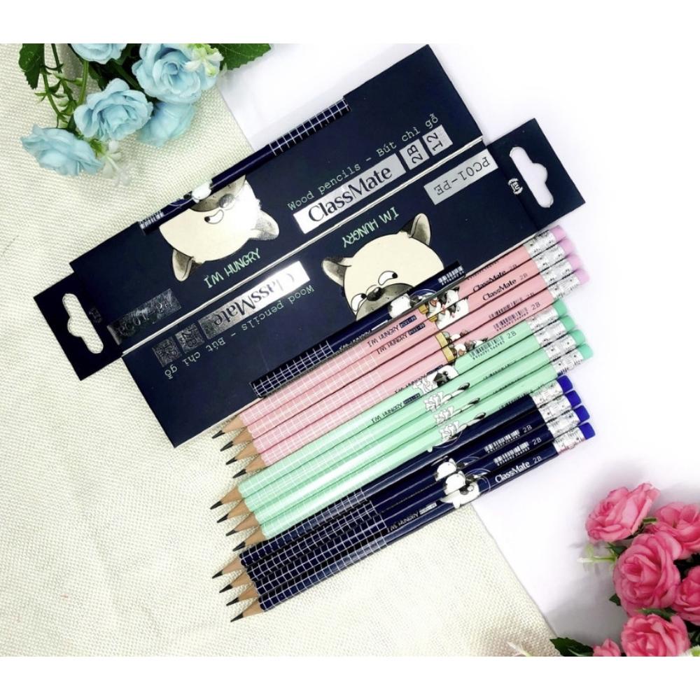 Hộp 12 Chiếc Chì 2B ClassMate PC01-PE , Bút1 Chì Gỗ Dành Cho Học Sinh