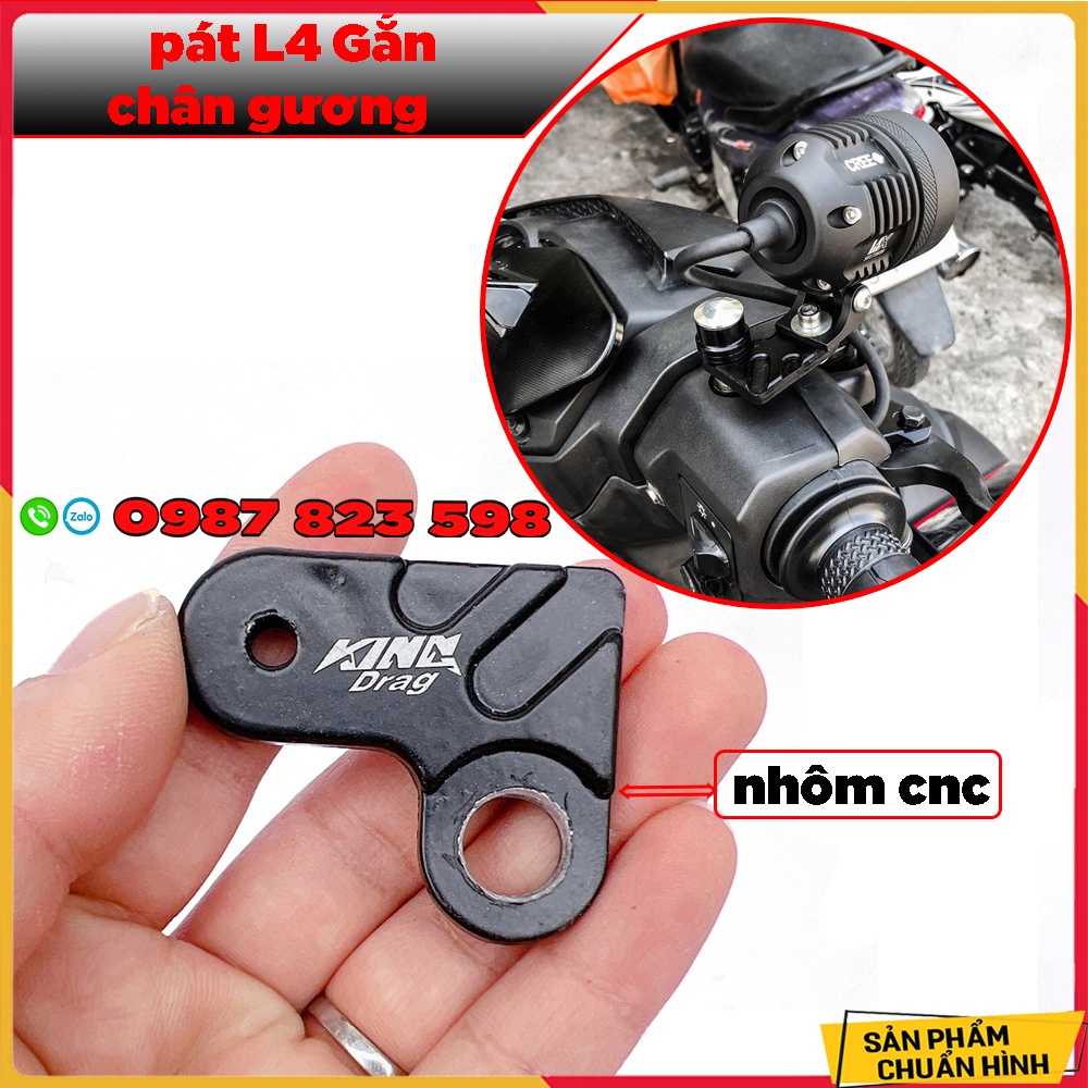 🏆 Pát L4 Gắn Chân Gương Đèn Trợ Sáng 🏆