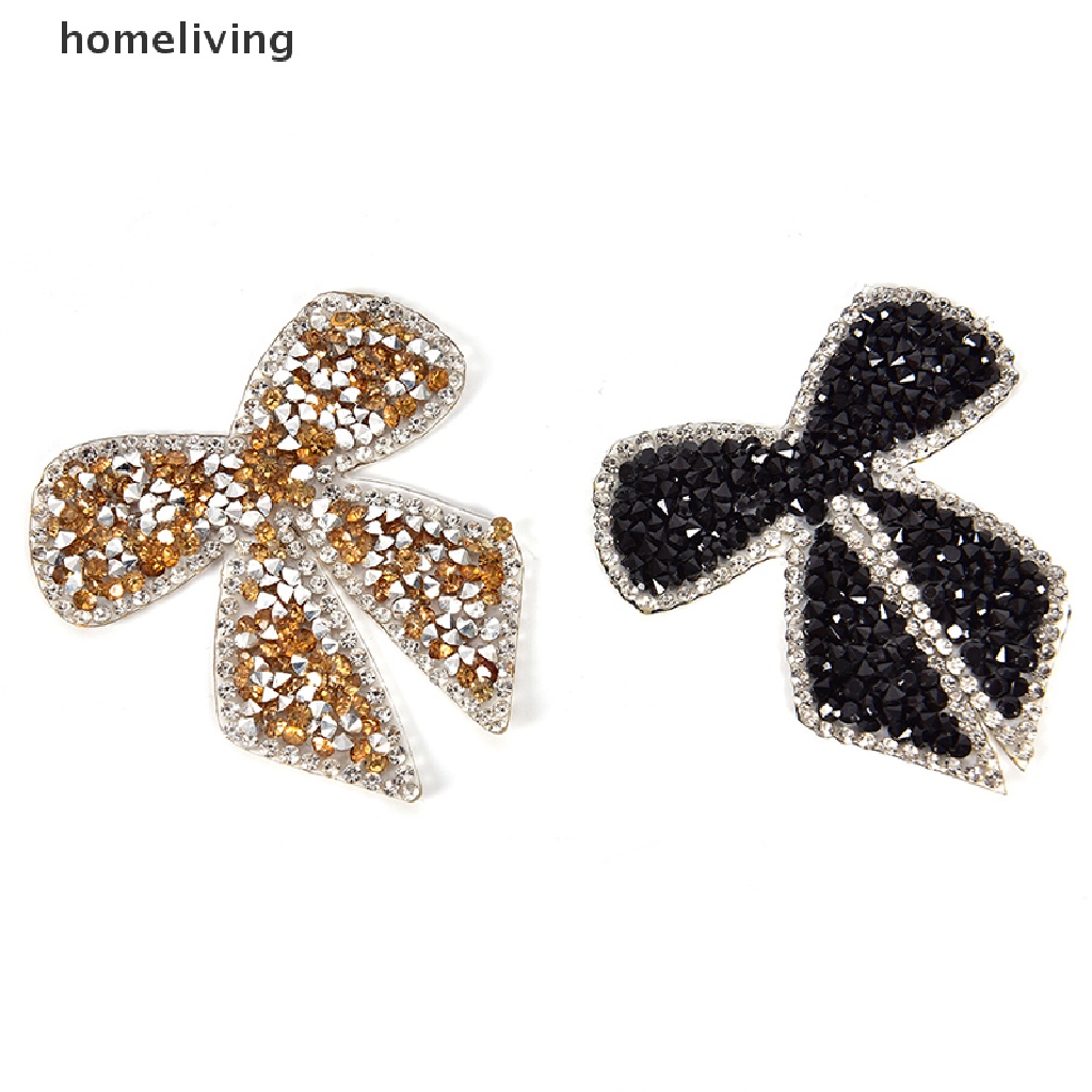 Miếng Vá Ủi Quần Áo Jean Hình Nơ Đính Đá Pha Lê