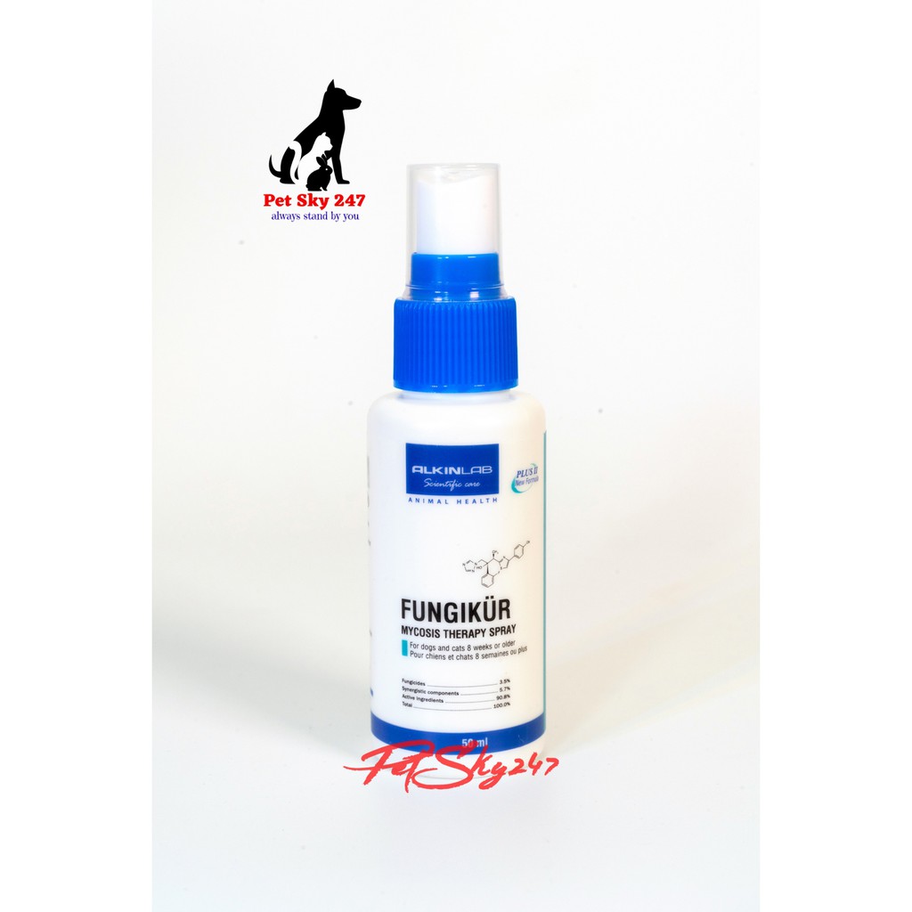 Alkin Fungikur Dùng Cho Nấm, Da Viêm, Da Ngứa, Da Rụng Lông Chai 50ml