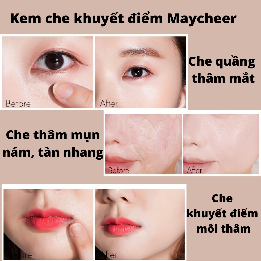 Che khuyết điểm maycheer đậm đặc che phủ hiệu quả