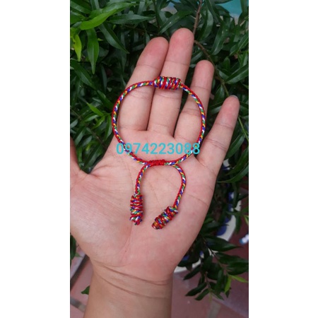 Chỉ ngũ sắc cuộn to dùng làm vòng tay may mắn