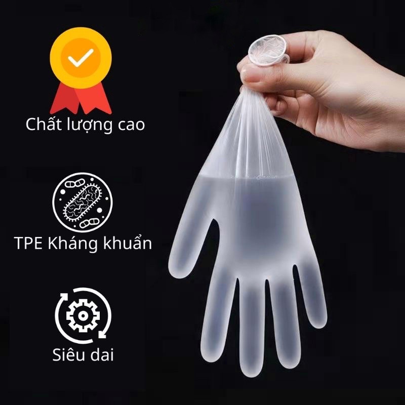 Hộp 100 gang tay nấu ăn nhà bếp siêu dai an toàn, dễ sử dụng