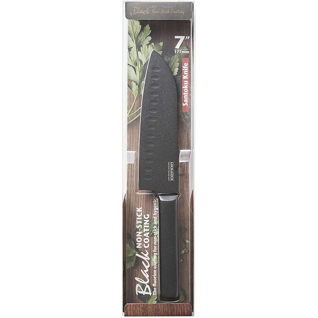 Dao thái Lock&Lock inox 304 nguyên khối có phủ chống dính - Santoku Knife CKK312