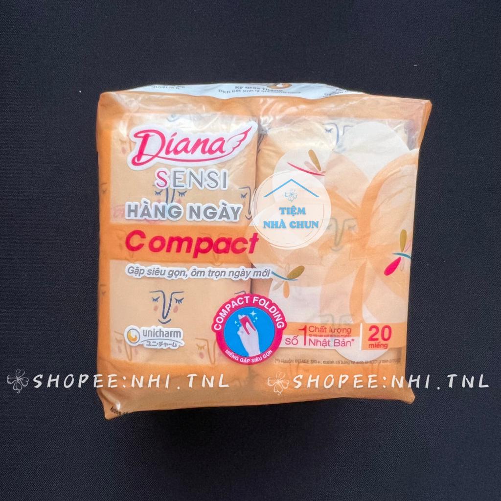 - Gói 20 Miếng/ Gói 40 Miếng 15.5cm - Băng Vệ Sinh Hàng Ngày Diana Sensi Compact  - NHI.TNL