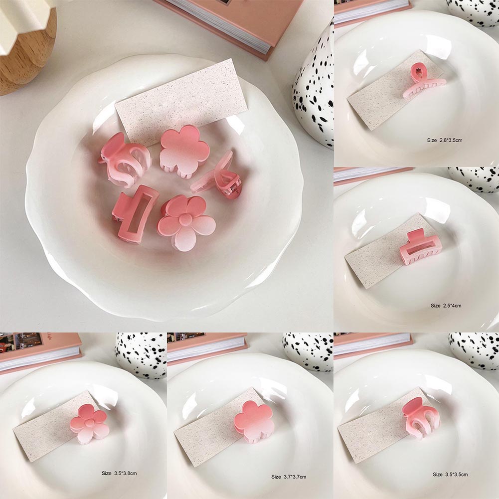 Kẹp Tóc Bằng Nhựa Acrylic Màu Hồng Nhẹ Thanh Lịch Thời Trang Cho Nữ