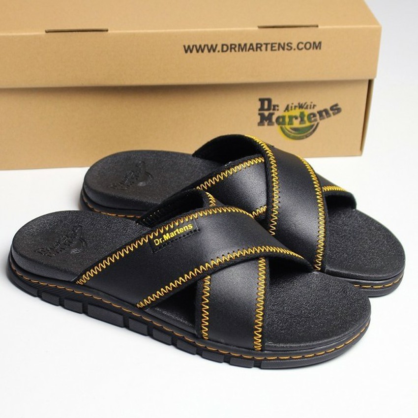 Dép Nam Dr Martens Athens Thong Chính Hãng Nhập ThaiLand, Dép Quai Ngang Da Bò Đế Doctor Fullbox 65Dr8