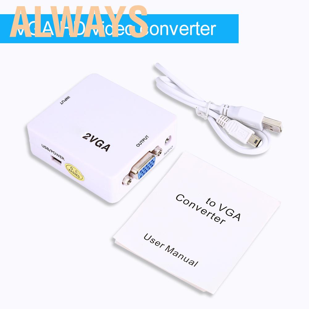 Hộp chuyển đổi từ cổng HDMI sang giác cắm VGA và phụ kiện