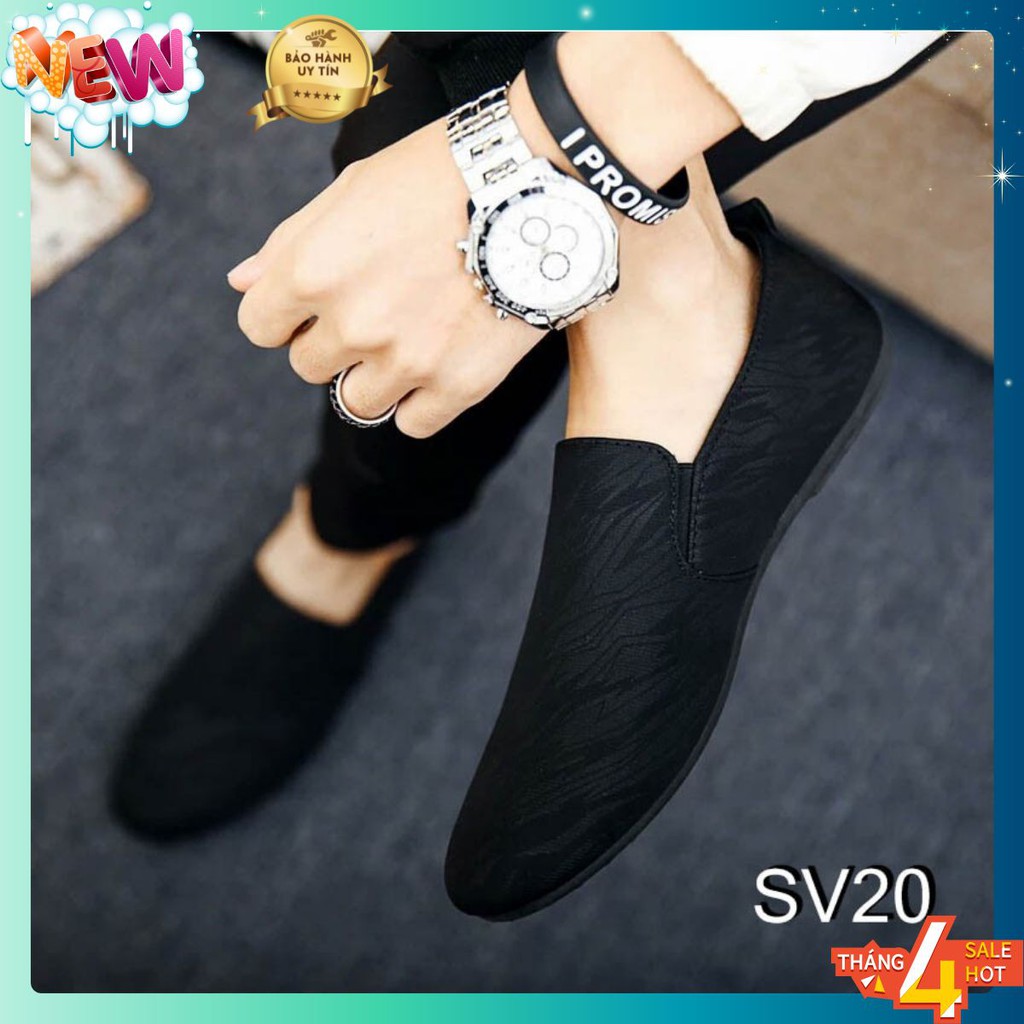 Giày Lười Nam Cao Cấp Phong Cách Thời Trang - [ Đen-SV20, Xám-SV21, Xanh navy-SV22 ]