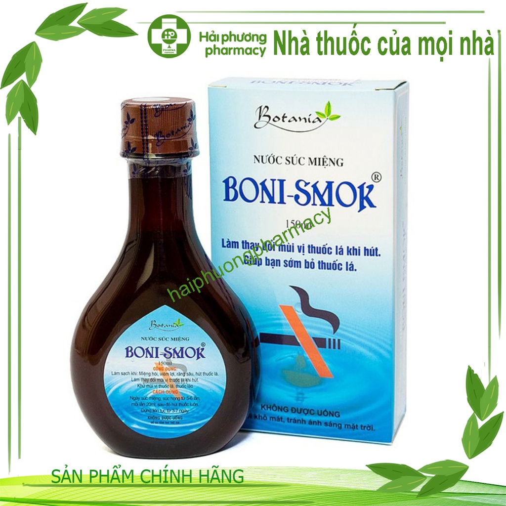 Nước Súc Miệng Boni Smok Dứt Điểm Hút Thuốc Lá Chai 250ml