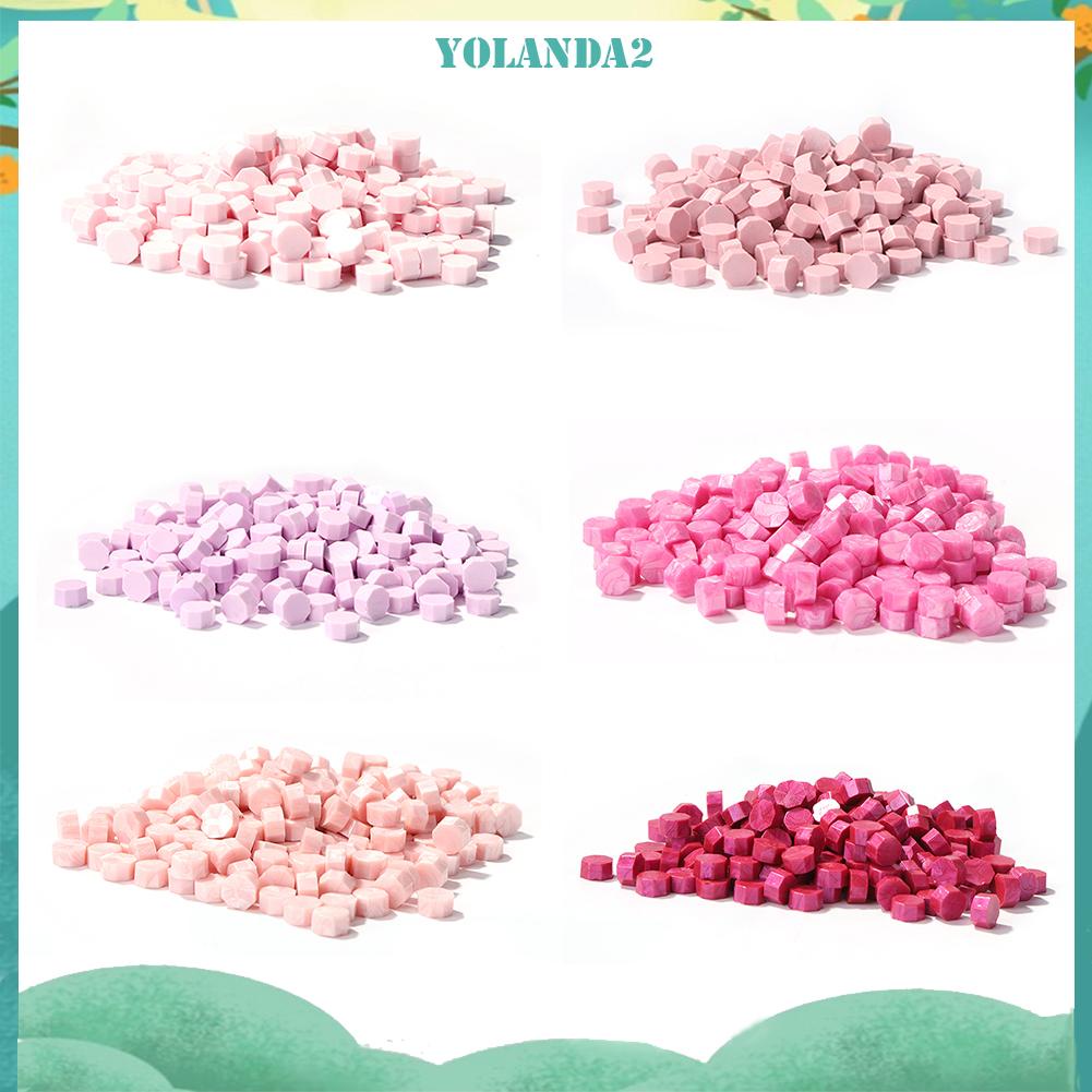 Set 100 hạt sáp hình bát giác làm con dấu dùng niêm phong bì thư DIY đa năng