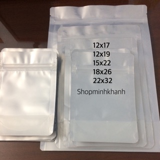 100g Túi zip đáy đứng trong bạc