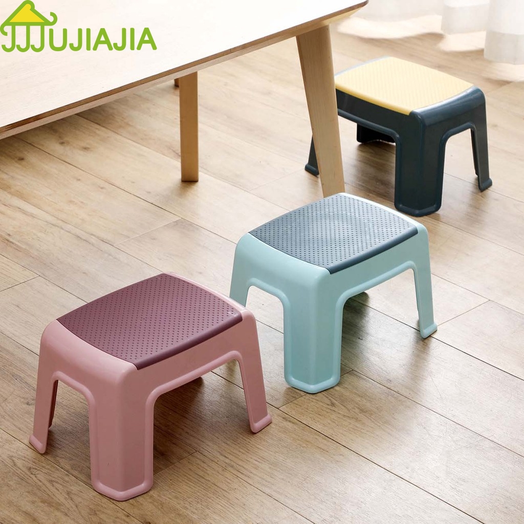 Ghế Đẩu JUJIAJIA Bằng Nhựa Nhiều Màu Tùy Chọn Chống Trượt Cho Trẻ Em