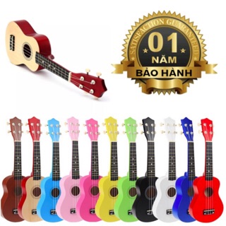 Đàn Ukulele màu trơn | size soprano 21' | chính hãng.